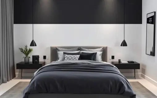 Clean Modern Bedroom After Residential House Cleaning In Tulsa