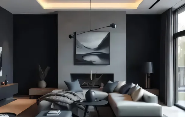 Modern living room prepared with standard house cleaning