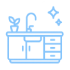 Kitchen sink and counter cleaning icon
